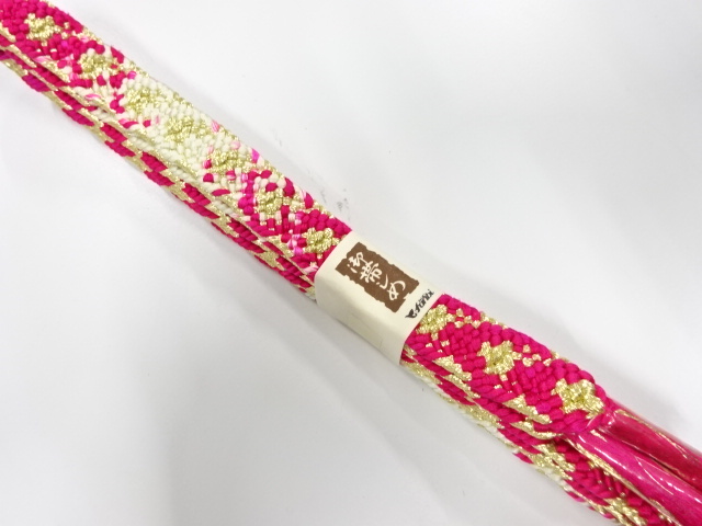 未使用品　正絹　手組帯締め